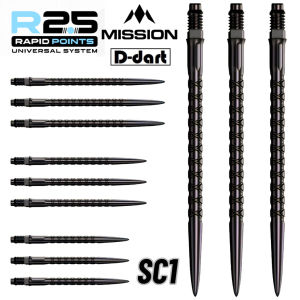 MISSION DART POINT - (SC1) R2.5 Rapid Dart Points Precision Points Replacement Steel Point