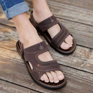 TIMES LORD Anti Slip Slides Sandals Men Thick Soled Open Toe Male Platform Slippers All Match Beachwear Ankle Buckles Slippers Summer