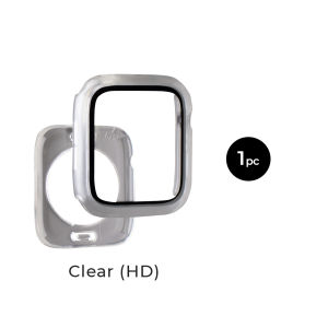 CURIO Clear Case for iWatch - Full Cover with Waterproof Screen Protector 40414244454649mm