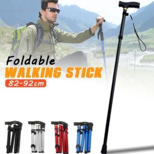 BLACKON Aluminum Outdoor Trekking Poles Quick Adjustable Locks Folding Wading Staff Comfort Handle Colorful Walking Sticks Hiking Equipment