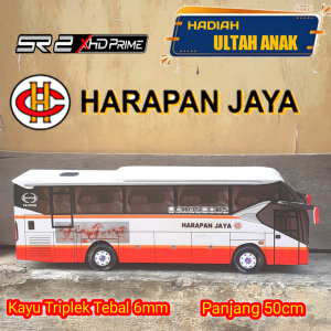 Miniatur Bua PO.HARAPAN JAYA SR2 XHDPRIME Mainan Anak Terbaru Panjang 50cm
