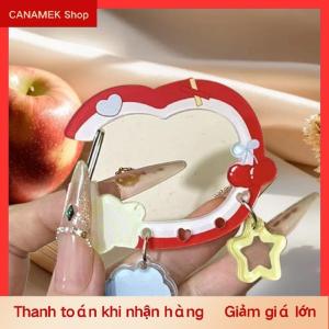 CS Dễ Thương Hình Quả Táo Sao Đám Mây Mặt Dây Chuyền Carabiner Leo Núi Khóa Acrylic Keychain Đa Năng Keyring Móc Túi Treo Quà Tặng
