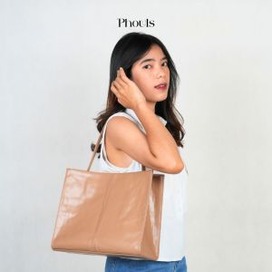 PHOULS - Cenova Shoulder Bag Milo / Tas Bahu Coklat Muda