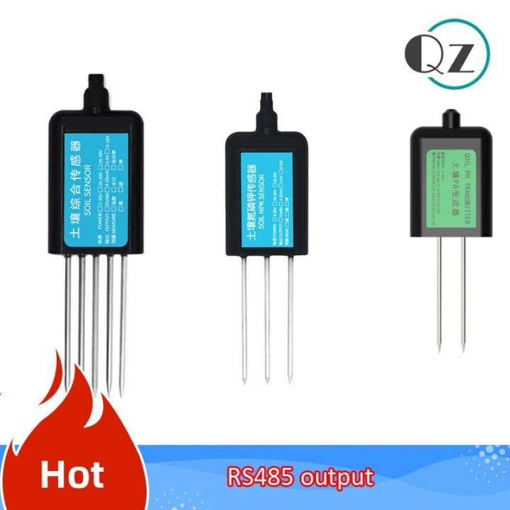 RS485 7 IN 1 Soil Integrated Transmitter Temperature Humidity EC Npk Ph ...