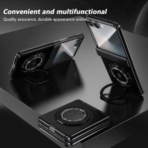 for Samsung Z Flip 7 Case with Screen Protector [Compatible with Magsafe]360° Rotatable Stand Hinge Protection Aluminium Alloy Shockproof Phone Case for Samsung Galaxy Z Flip 6 CaseZ Flip 5 Case