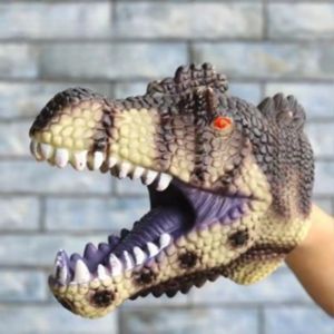 Simulation Dinosaur Hand Puppet Rubber Gloves Toy Jurass Animal World Model Doll Tyrannosaurus Rex Head Model Toy Kids Gift