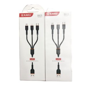 [HCM]Cáp sạc đa năng 3 đầu kaku loại tốt   lõi đồng 3 đầu  Type-c Micro  Lightning iphone - cap sac - dây sac  - sam sung - Type-C - day sac đa năng apple