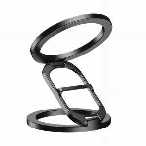 Pemegang telefon magnetik dua sisi gunung Aluminium dilipat cincin telefon berdiri untuk MagSafe iPhone 15 14 13 Pro Max