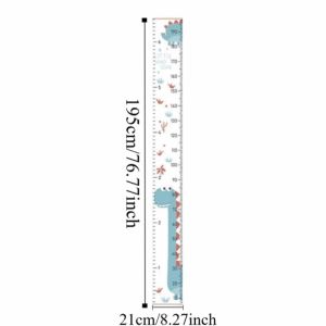 1PC Kids Height Chart Height Measurement Ruler Wooden Frame Hanging Height Growth Chart Home Decor