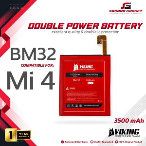 Baterai VIKING Double Power XiaoMi BM32 Mi4 Mi 4 Batre Batrai Battery Handphone BM 32 HP Dual