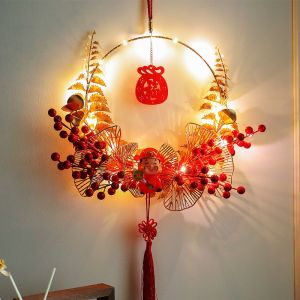 led light valentines day gift flowers bouquet wall Decor with fairy led strip light DIY Chinese New Year Decoration 2024 cny decorations 2024 New Spring Festival Decoration Pendant Supplies Doorway Blessing Character Garland Ornaments Warm Light