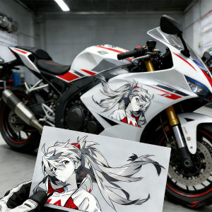 Motorcycle Asuka Decal Reflective Waterproof Vinyl Sticker for Body Helmet and Accessories Two Sizes Available