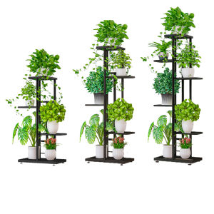 3/4/5/6/8 Layer Plant Stand Garden Decorative Flower Pot Rack Holder Indoor Display Corner Shelf Rust-Proof Iron Outdoor Garden Plant Stand Floor Flower Pot Rack Decorative
