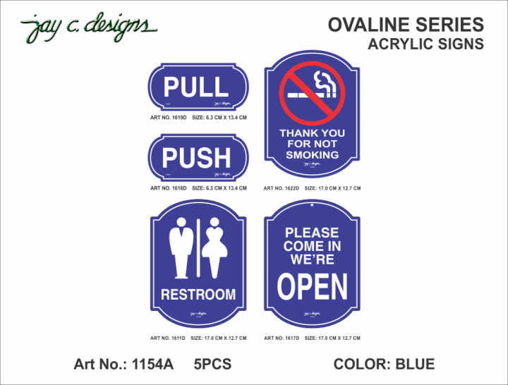 Acrylic Sign / Signage Set 1 Jay C. Designs | Lazada PH