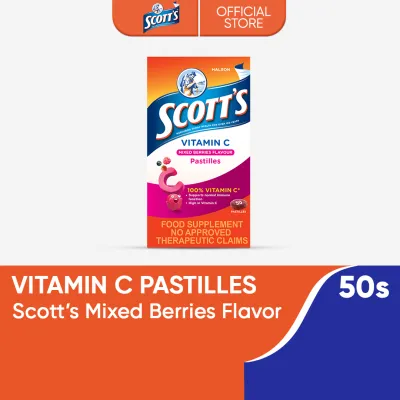 Scotts Pastilles Mixed Berries 50s with 100% Vitamin C Helps Support Normal Immune Function
