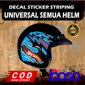 STRIPING STIKER DECAL HELM BOGO STRIPING UNIVERSAL FULL SET MOTIF HOTWHEELS