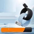 Cáp sạc nhanh Type-C chống rối đầu hợp kim nhôm chắc chắn. 