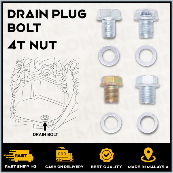 M12x1.5 Magnetic Oil Drain Plug Bolt For Honda Motorcycles – CB100, CB125S, C70, CA Series & More (White-Zinc)