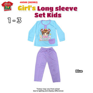 Girl’s Long Sleeve Pajama Set Cotton Kids Sleepwear Pyjamas 2-5 Years