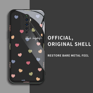 สำหรับ Oppo Reno 2Z และ Oppo Reno 2F เคสศัพท์ป้องกันการตกที่มีหัวใจเล็กๆ มากมาย สไตล์ทันสมัย