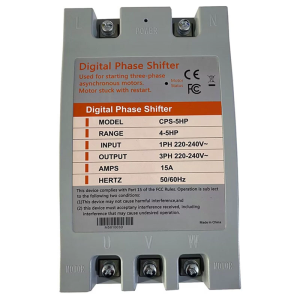 Residential & Light Commercial Digital Phase Shifters 15A Converts Single Phase to Three Phase 220-240VAC for Pumps & Fan