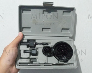 Mata Bor Pelubang Kayu Pipa PVC Hidroponik Hole Saw Kit Set 13 Pcs