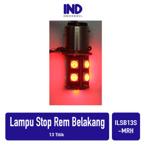 Lampu Stop Belakang Diam Strobo Universal Untuk Semua Jenis Motor Lamp Rem 13 Titik Mata LED Warna Merah Putih Biru