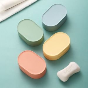 BEBA Round Travel Soap Box Waterproof Creative Soap Container Portable Sealed Bathroom Shower Gadgets Household