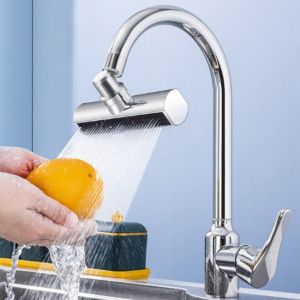 Đầu Vòi Rửa Chén Bát Xoay 360 Độ Tăng Áp Tiết Kiệm Nước Chất Liệu Nhựa ABS Phù Hợp Với Đầu Vòi Có Ren Ngoài 21mm
