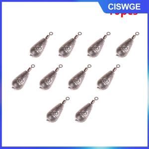 CISWGE 10 cái chì Sinker ngược câu cá chì xoay tám hình vòng câu cá chì Sinker trượt nước thả chì Sinker