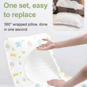 Pillowcase Disposable Travel Essential/Thick Breathable Skin-Friendly Cover/Clean Protection For Hotel Home Use/Soft Lightweight Pillow Cover