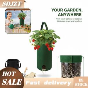 SDJZT Cà chua phát triển túi với treo thiết kế cảm thấy vật liệu 2 trong 1 lộn ngược trồng dâu tây rau ban công vườn