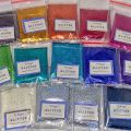 SPARKLE GLITTER LIGHT BLUE 3gr WARNA BIRU MUDA Serbuk Gliter Premium Sprinkle Metallic Powder Metalic Holo Hologram Berkilau Nail Art Resin. 