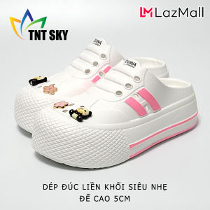 Dép Nữ Đúc Liền Khối Siêu Nhẹ Gắn Sticker Đế Cao 5cm DUWA - Hàng Chính Hãng - LD551