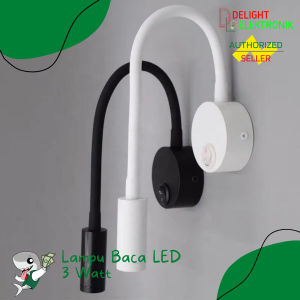 Lampu Baca Tidur LED 3 W Watt Hitam dan Putih
