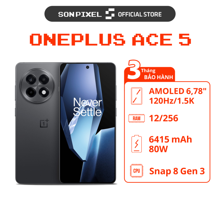 Điện thoại OnePlus Ace 5, Chip Snapdragon 8 Gen 3, Ram 12GB/256GB, Pin 6415 mAh. SonPixel