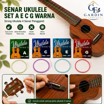 Senar Ukulele Set A E C G Warna – String Ukulele 4 Senar Pengganti