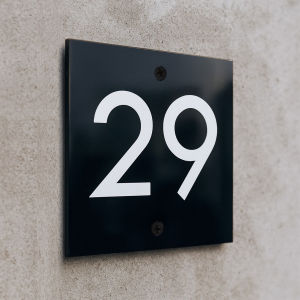 LE Acrylic Sign Door Number 4.3 x 4.3in (3mm) Condo Hotel Apartment Office Room Unit