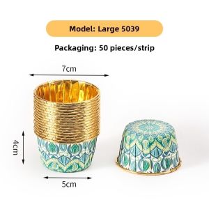 LUXELU 50pcs Dùng một lần Khuôn làm bánh muffin và cupcake Dụng Cụ Làm Bánh Khuôn nướng bánh Khay đựng khuôn bánh nướng Thân thiện với môi trường Cốc giấy làm bánh Đồ dùng tiệc tùng