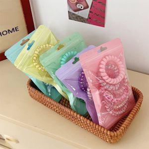Dây Buộc Tóc Xoắn 12 Sợi (2 Túi) Pastel Hàn Quốc Cho Bé Gái – Thun Cột Tóc Không Gãy Tóc Không Đau Đầu