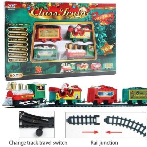 Christmas Electric Train Santa Claus Rail Car Kids Xmas Train Gift Christmas Train Model