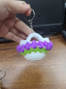 Móc khóa hình túi xách mini bằng len dễ thương ( 7cm*7cm)