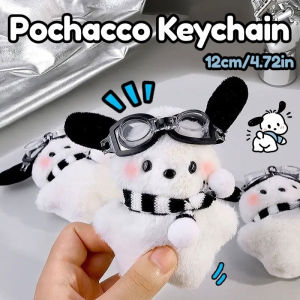 Cute Pochacco Keychain Cartoon Plush Puppy Doll Bag Pendant Birthday Gift