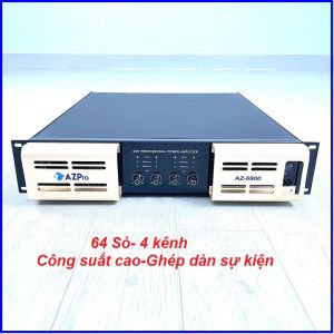 Cục đẩy- Main chính hãng AZPRO-64 sò -4 kênh Nguồn xuyến lõi đồngCông suất cao Ghép dàn Karaoke  lớnđánh sup hơi kép-Tặng dây rắc kết nối