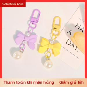 CS Bow kẹo màu Mặt dây chuyền Keyring thời trang Y2K Keychain Tai nghe trường hợp quyến rũ túi Mặt dây chuyền phụ kiện túi xách