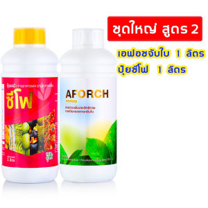 ของแท้ 100% เอฟอช เพิ่มน้ำหนักผลใหญ่ ขั้วเหนียว รสชาติดี ชุดใหญ่ เอฟอชสารจับใบ 1 ลิตร + ปุ๋ยน้ำซีโฟ 1 ลิตร Aforch สารจับใบดูดซึมเร็ว