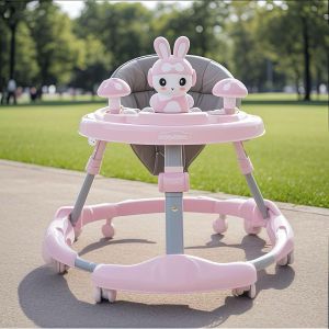 Baby Adjustable Foldable Learning walker with Music and Lights handle/without handle