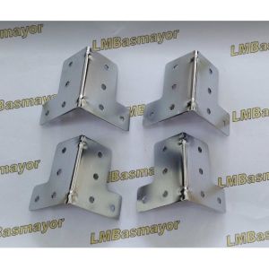 E-71 4pcs Big L - Brace side corner 8 Holes Flight case accessories L type bracket