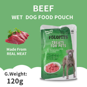 FOLOPETS 120g Dog Food Pouch Organic Wet Dog Food(8 Flavors)
