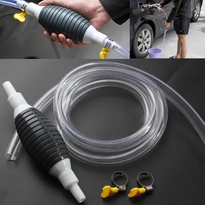 Car Fuel Tank Sucker Oil Transfer Car Fuel Pump Petrol Diesel Liquid Manual Pump Syphon Fuel Saver